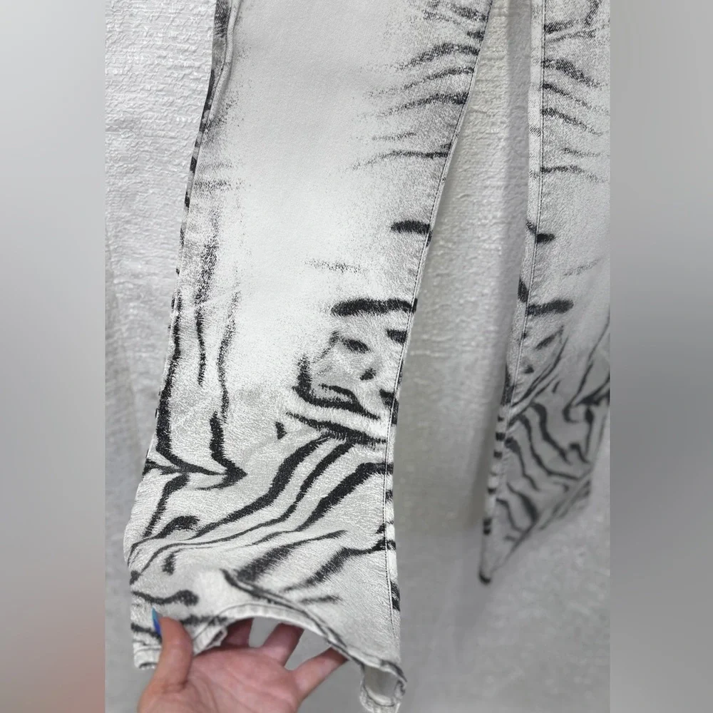 SUPER RARE HTF Vintage 2002 Just Cavalli Ombre Zebra Print Flared Jeans 29 NWOT - Picture 2 of 16